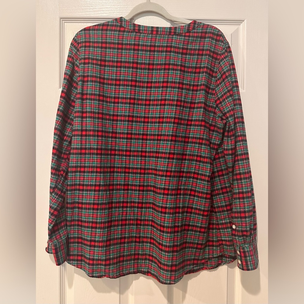 Vineyard Vines Wonens Plaid Peplum Top Size 14